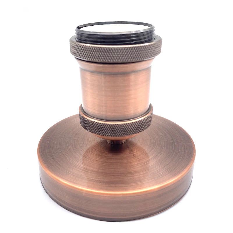support ampoule vintage or cuivre noir moderne inclusion vis écrous câbles bronze golden