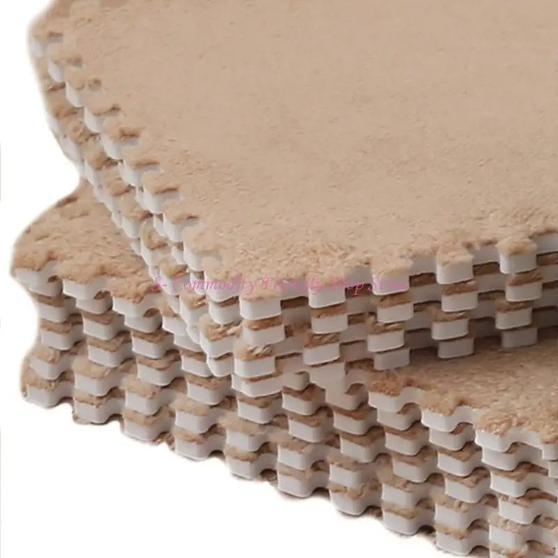 tapis sol carreaux géométriques beige blanc rose violet moderne 30cm 30cm