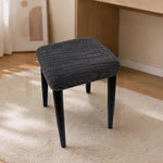 housse tabouret tissu carreaux gris moderne polyester amovible lavable adhésif protection durable cuisine salle
