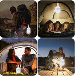 lampe camping rechargeable blanc moderne ridges verticales crochet port usb