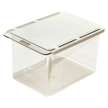 boîte rangement transparente moderne salle bain vanity étagères coulissantes blanc produits cosmétiques maquillage