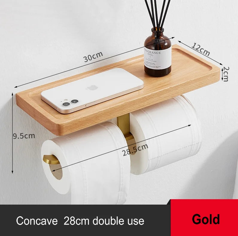 étagère murale moderne bois naturel adhésive téléphone portable papier toilette lunettes parfum minimaliste porte