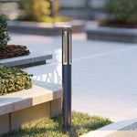 lampe sol led imperméable moderne noire ip65 aluminium extérieure jardin veranda