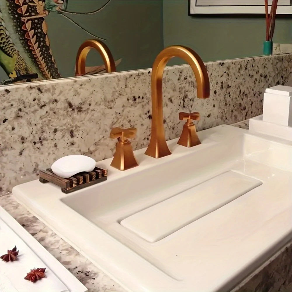 support savon bois marron texture naturelle minimaliste auto drainant salle bain organisation deco