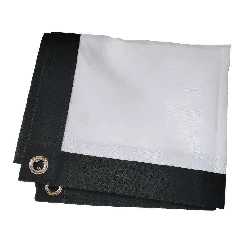 écran projection pliable blanc noir tissé moderne pratique fixations sac.storage
