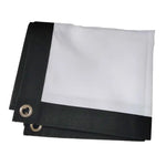 écran projection pliable blanc noir tissé moderne pratique fixations sac.storage
