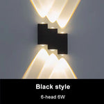 applique murale moderne noire lumiere dorée escalier geometrique led ip65 aluminium