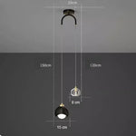 Suspension lumineuse moderne or blanc sphères translucides tiges métalliques minimaliste chambre salon