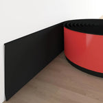 protection murale pvc moderne 8cm large 1m 2m 3m adhésif noir gris rouge