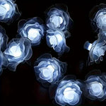 guirlande lumineuse solaire multicolore fleurs roses moderne 20 fleurs panneau solaire extérieur autonomes