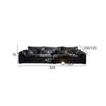 canapé d'angle simili cuir noir moderne salon scandinave minimaliste 2m 2.4m 3m
