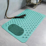 tapis bain antidérapant vert menthe bleu clair gris rose texture bobs abrasive moderne