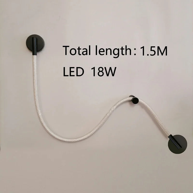 lampe néon moderne blanc lisse opaque clips câble led 4500k 3m 6500k