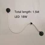 lampe néon moderne blanc lisse opaque clips câble led 4500k 3m 6500k