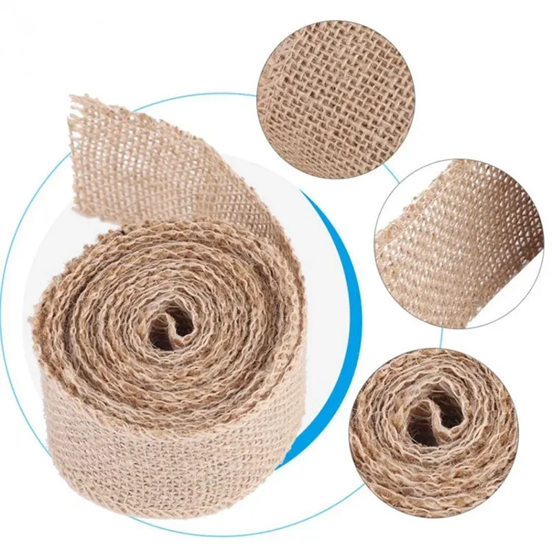 ruban jute naturel rustique 10m 15cm couleur beige marron rouge vert