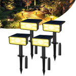 lampe solaire moderne noire ip65 étanche extérieure jardin cour voie led rechargeable