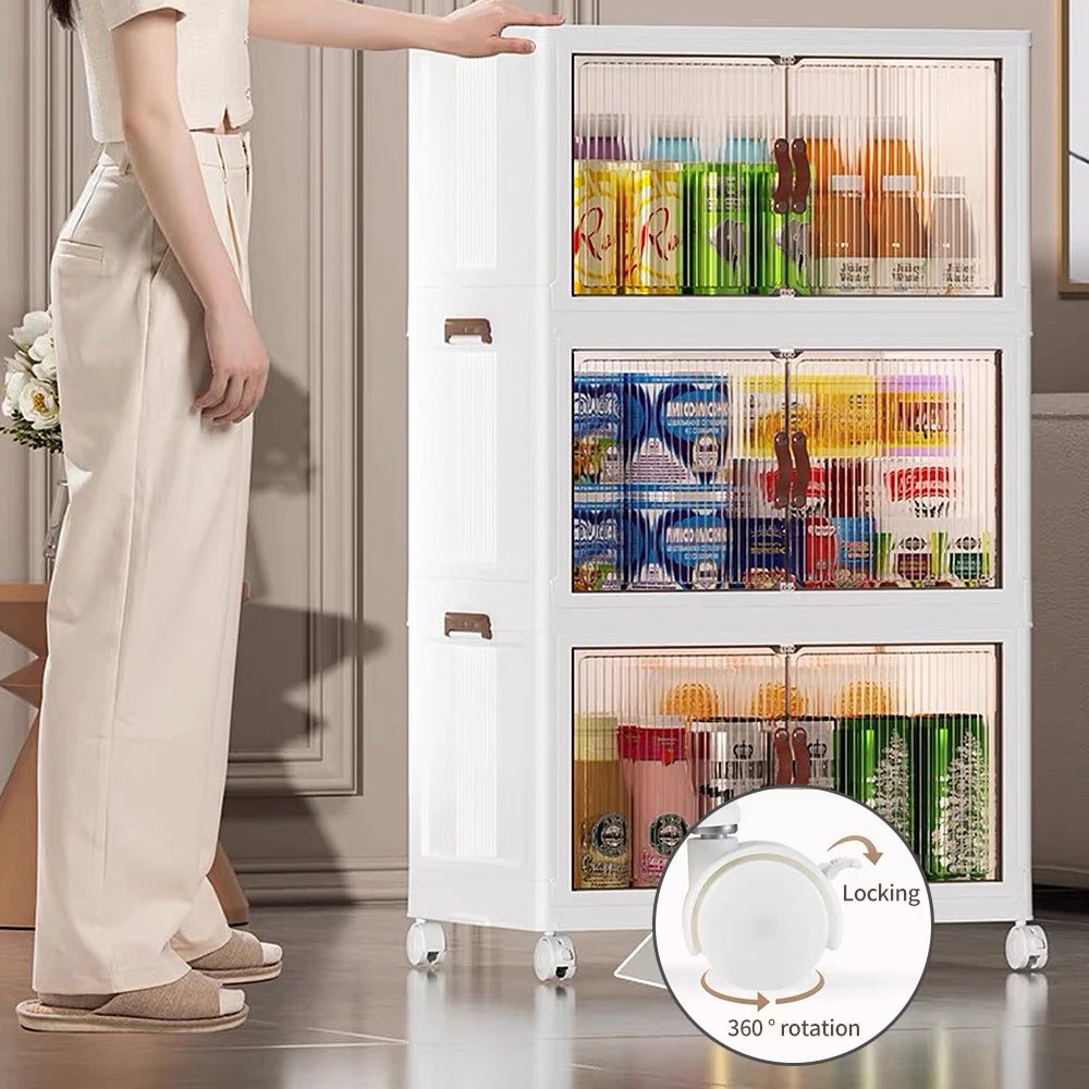 Organisateur empilable pour jouets et livres en couleur transparente