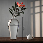 vase verre transparent minimaliste japonais fleurs branches feuilles