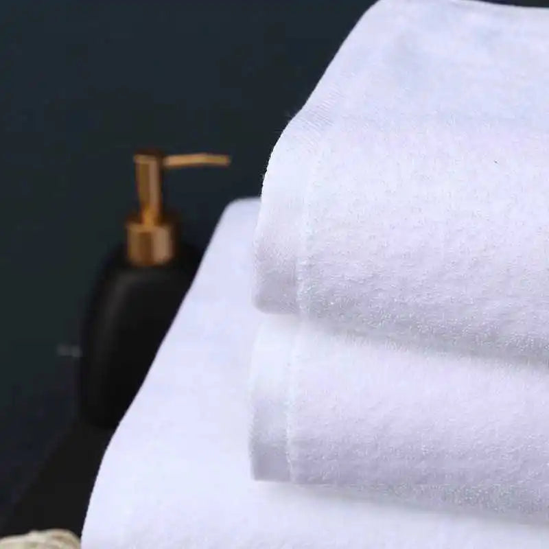 serviettes bain coton blanc absorbant 70x140cm serviette main 35x75cm douces machine simple noël