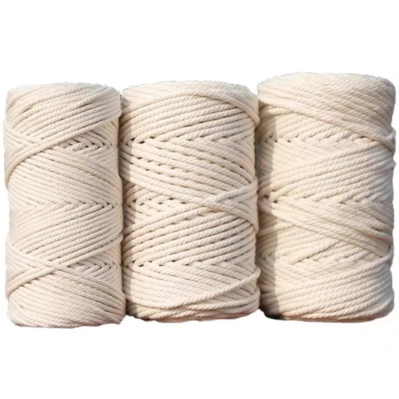 corde coton tressée beige haute qualité 10m 2m rustique artisanal bricolage decoration maison textiles