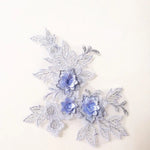 applique textile brodé fleurs doré clair broderie fine adult femelle polyester