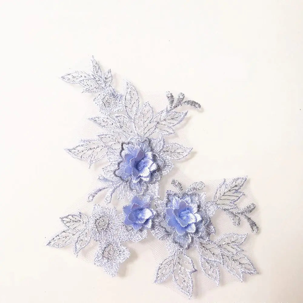 applique textile brodé fleurs doré clair broderie fine adult femelle polyester