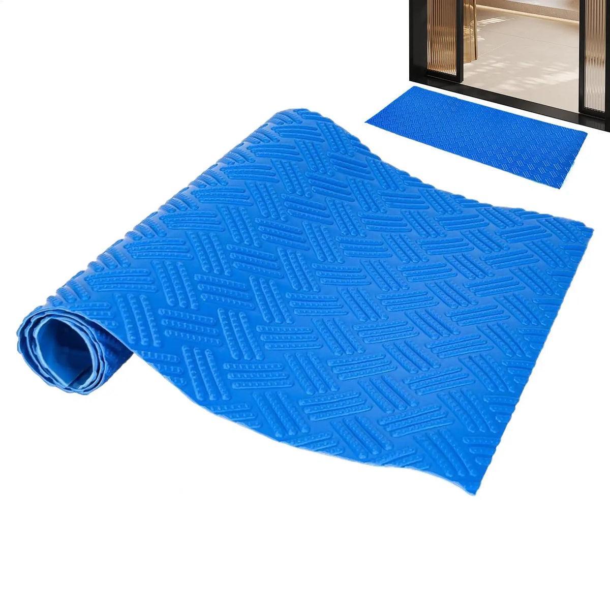 tapis antidérapant piscine bleu texturé losanges adhésif extérieur femme homme