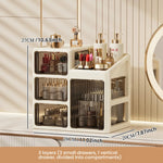 boîte rangement cosmétiques tiroirs compartiments moderne beige clair pliables PP haute qualité étagères bijoux