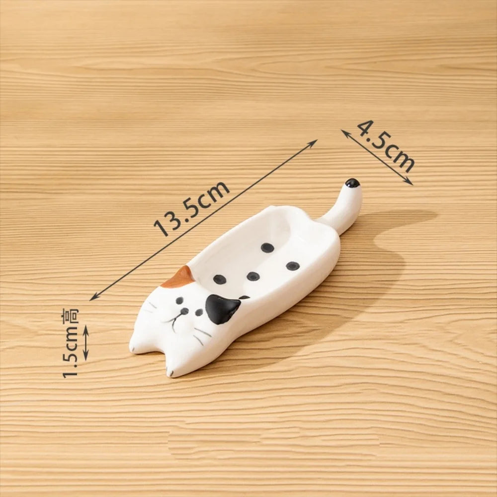 assiettes sushi blanc noir chats mignon cartoon fourchette cuillère chaussettes serviette
