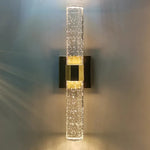 lampe murale moderne or blanc texture glace craquelée éclairage quotidien salle manger chambre coucher