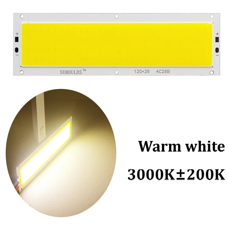 plaque led moderne 120x36mm blanc jaune grille led 12v
