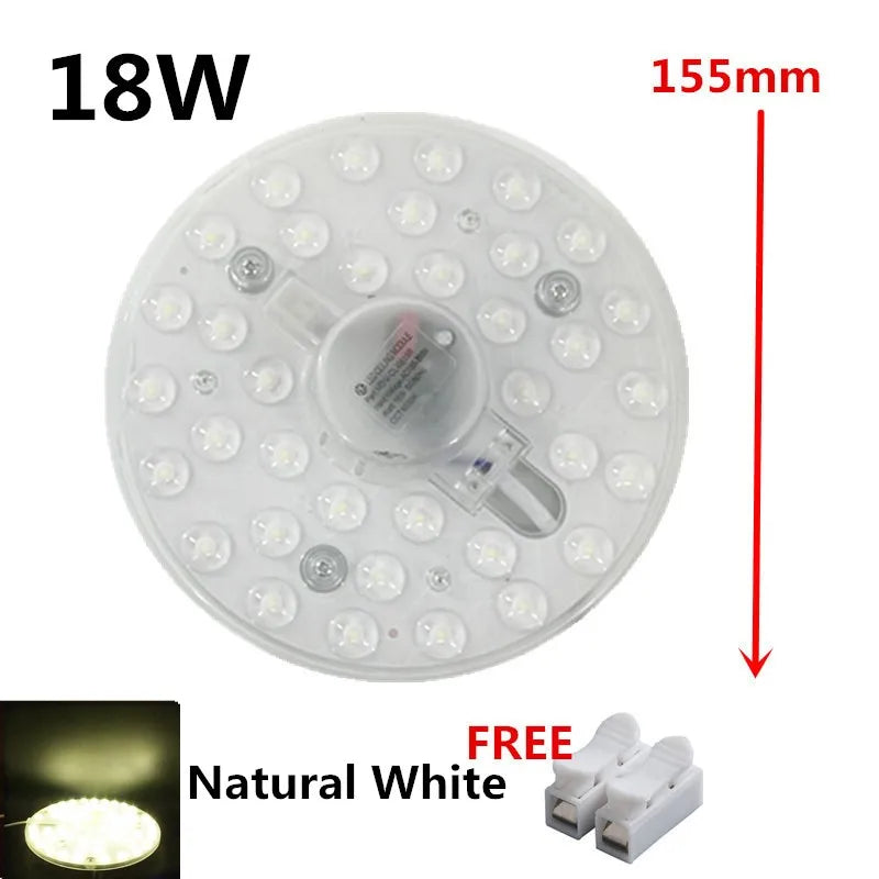 lampe led plafonnier rond diodes aimants blanc moderne haute luminosité 12w 18w 24w