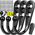 crochets murals noirs modernes 30 crochets 60 vis alliage aluminium