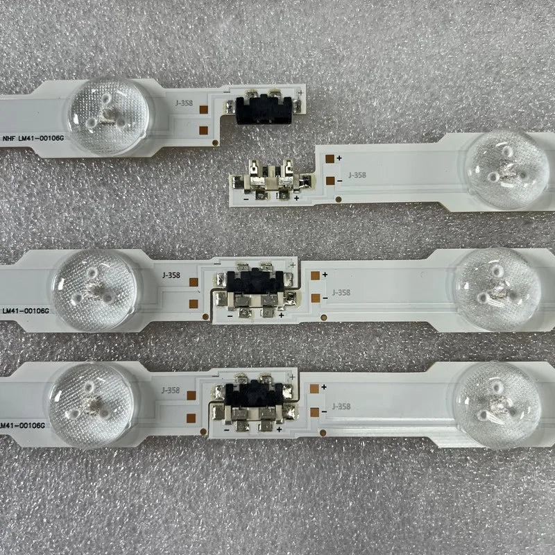 Bande lumineuse led blanc ronde translucent moderne connecteurs électriques étiquettes techniques numéros série
