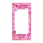 décoration photo anniversaire western motifs cactus bottes chapeaux panneau wanted opaque cowgirl