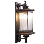 lampe murale classique marron transparente rayures verticales éclairage quotidien chinois