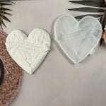 moule silicone coeur ailes ange ruban blanc classique décoration plâtre ciment résine romantique