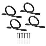 anneaux suspension noirs modernes matériau métal 12 vis