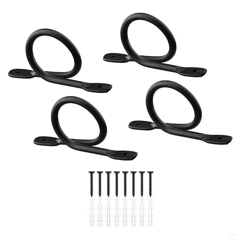 anneaux suspension noirs modernes matériau métal 12 vis