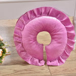coussin voyage massage tête oreillers relaxation confortable motif floral gris rose violet