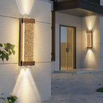 applique murale moderne marron clair texture dorée ip65 led 110240v 2492000lm 30406080cm