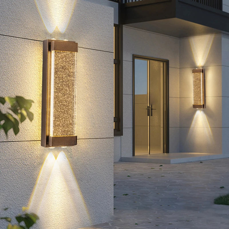 applique murale moderne marron clair texture dorée ip65 led 110240v 2492000lm 30406080cm