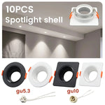 projecteurs led base gu10 gu5.3 blanc noir céramique moderne fixations arrière