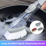brosse vaisselle multifonctionnelle gris transparent respectueuse environnement moderne pratique non slip