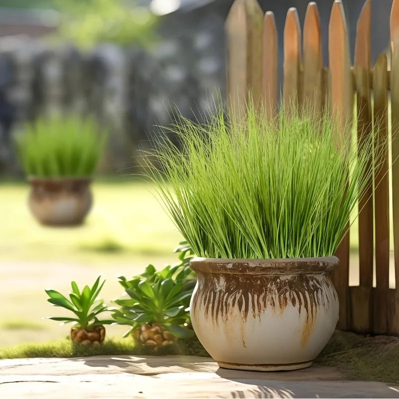décoration intérieure extérieure herbe artificielle verte pots jardinière naturelle rustique anniversaire événements decoration