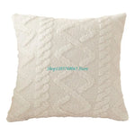 taie d'oreiller double face polyester coton bleu motif géométrique moderne adhésif 43cm 43cm