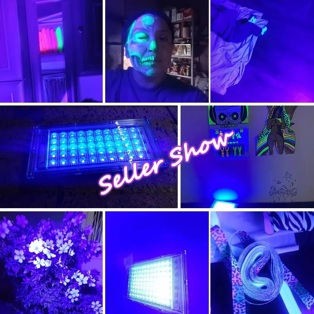 lampe uv led 100w bleu moderne câble alimentation interrupteur led chip 2835