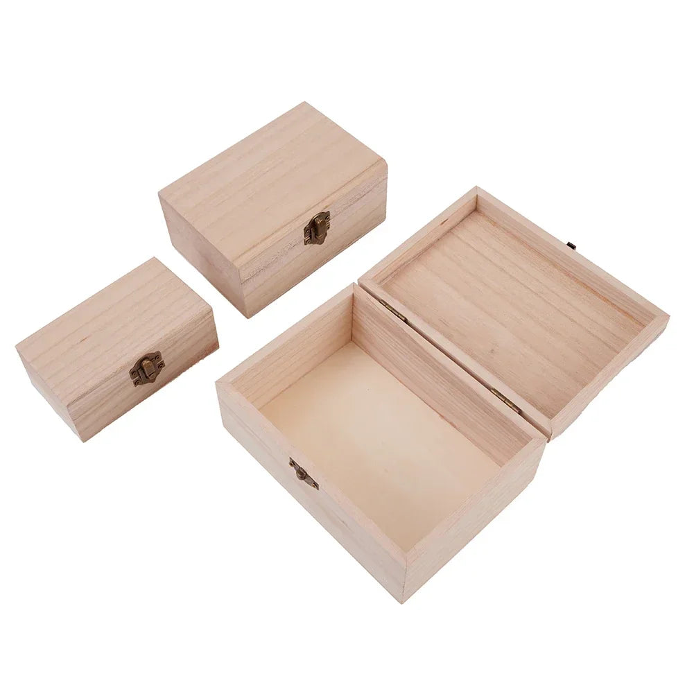 Boîte en bois paulownia pour DIY