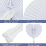éventails pliants papier blanc rayures moderne minimaliste poignées plastique décoration fête anniversaire mariage
