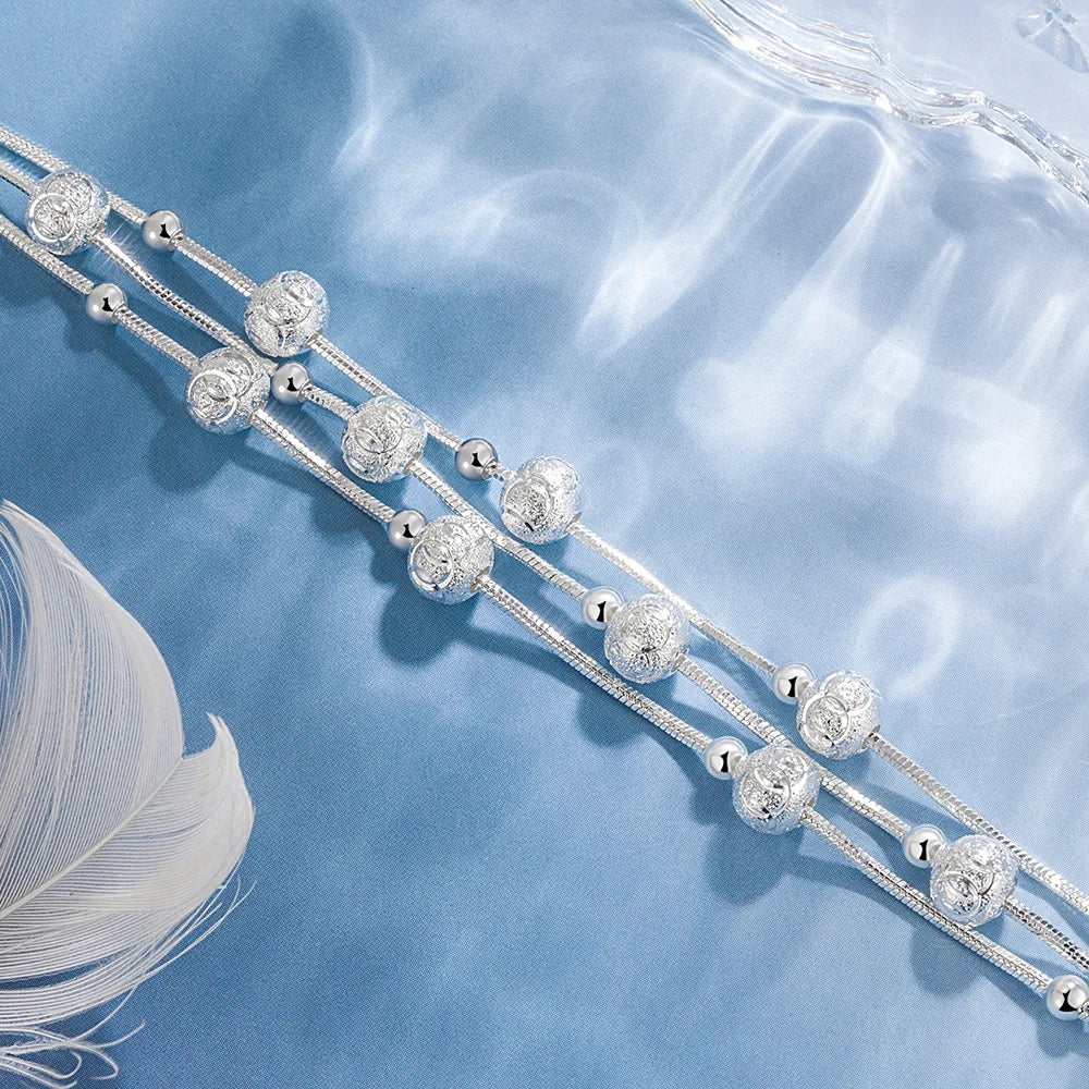 Bracelet argent 925 breloques vintage coréen